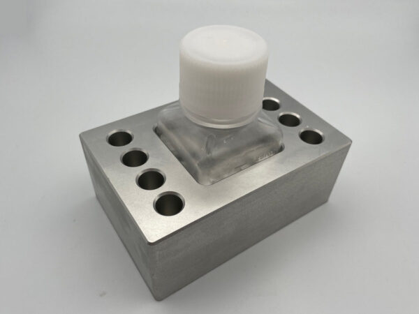 cooling block for 125ml bottle and 8 cryotubes